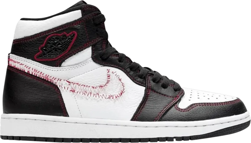 Jordan 1 Retro High Defiant White Black Gym Red