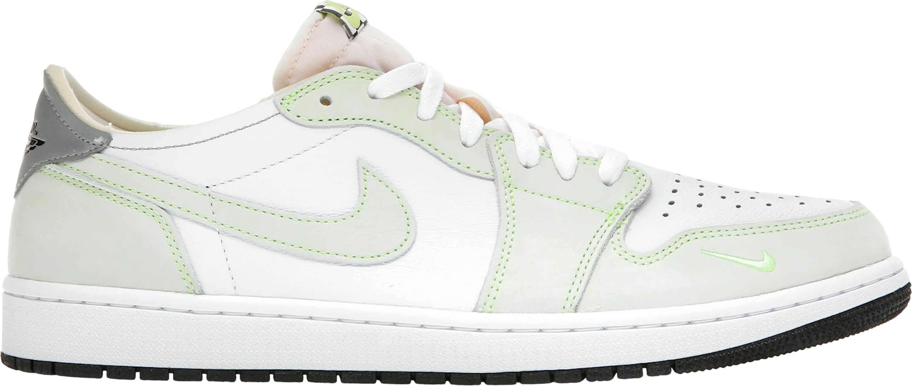 Jordan 1 Retro Low White Ghost Green Black