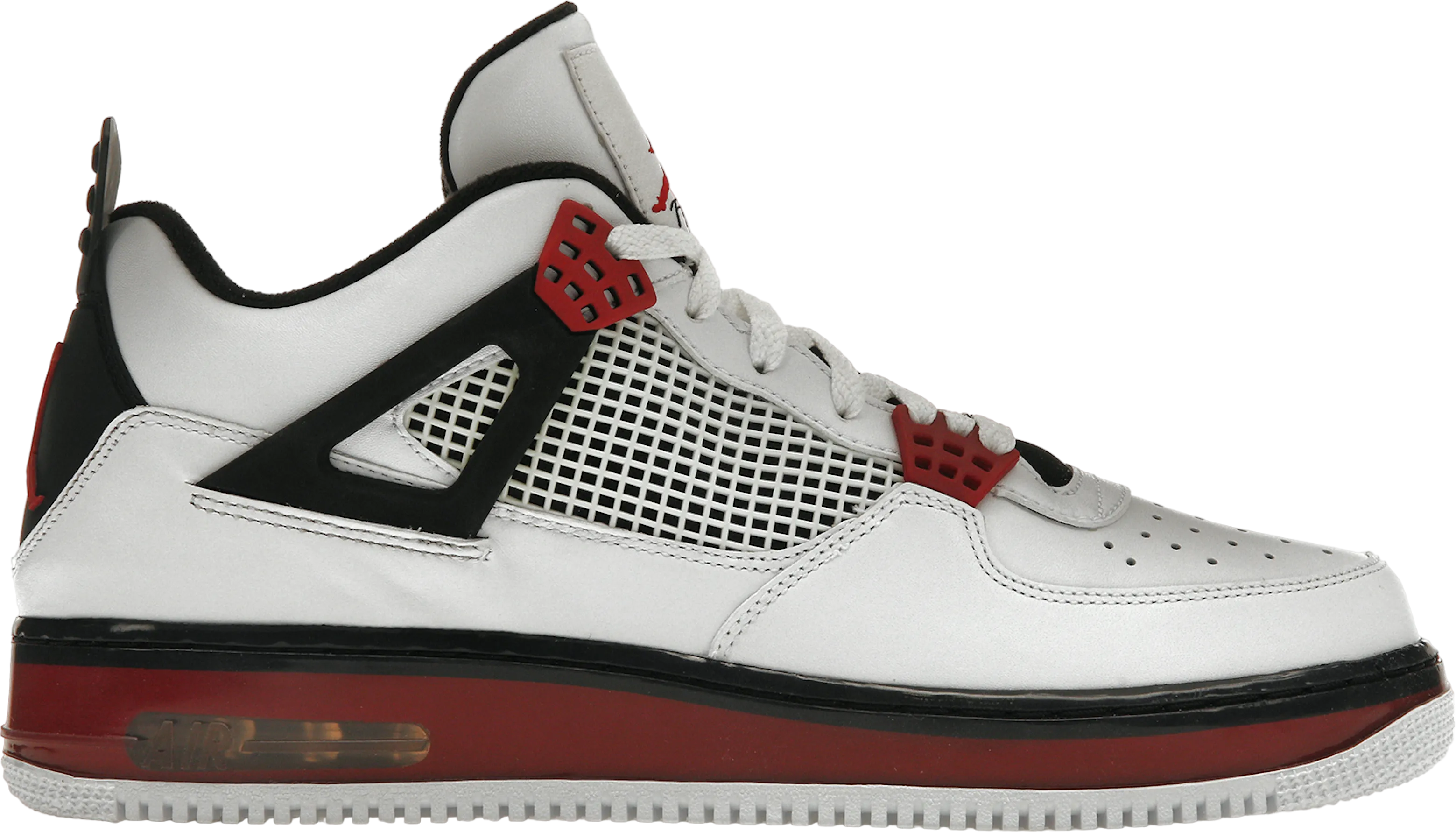 Jordan Fusion 4 Varsity White Red