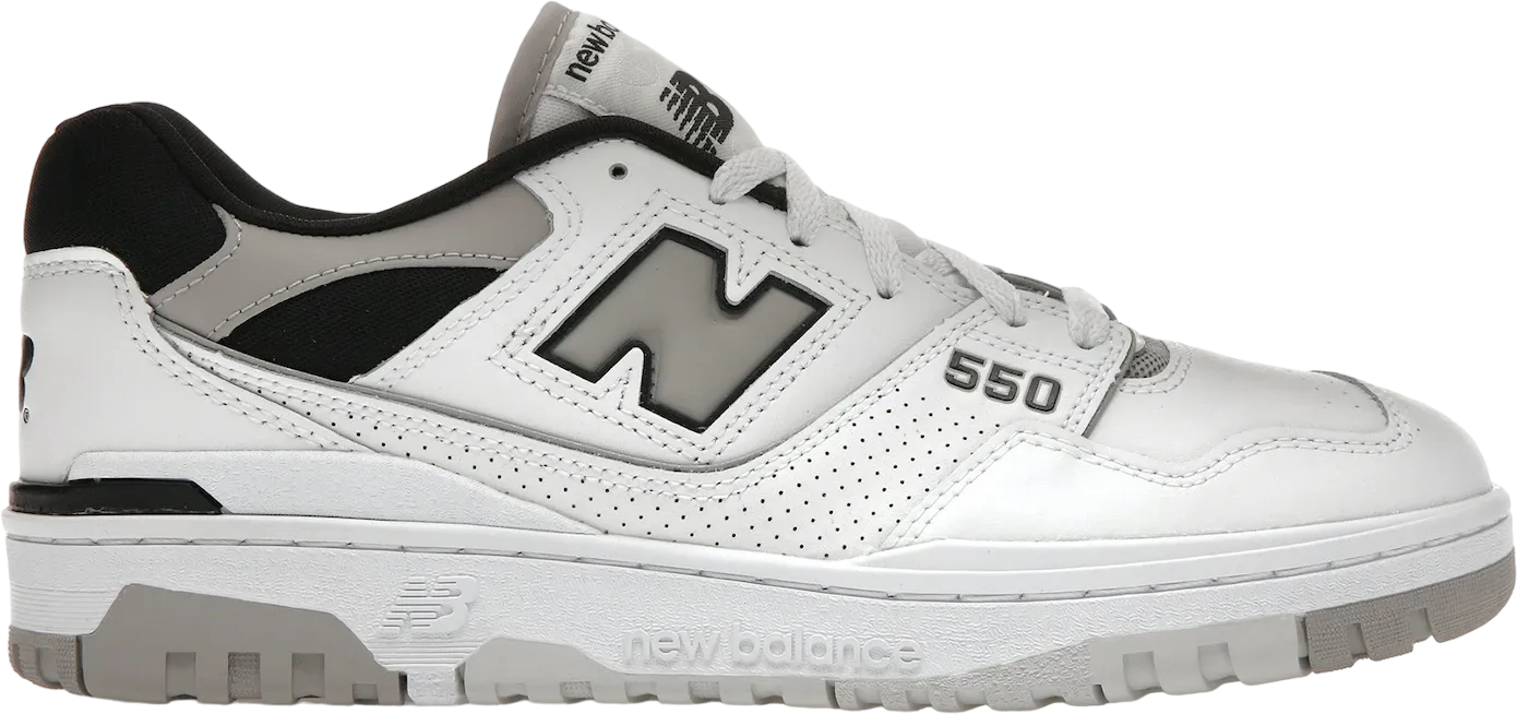 New Balance 550 White Concrete Black