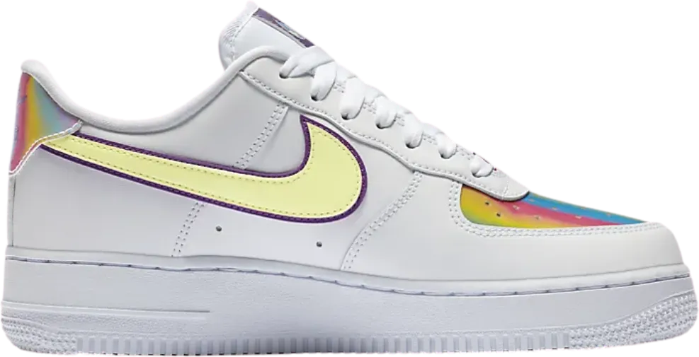 Nike Air Force 1 Easter White Hyper Blue Purple Nebula Barely Volt