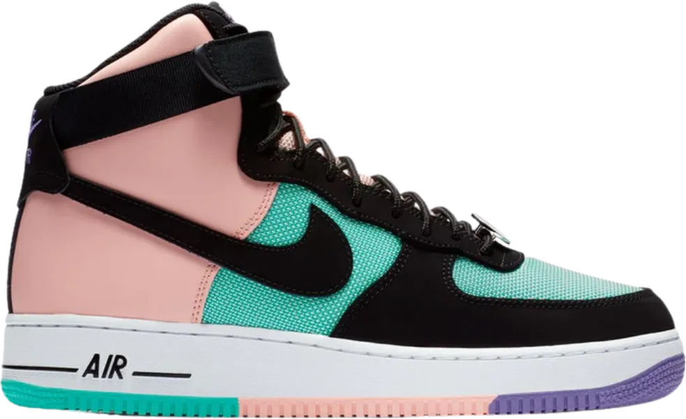 Nike Air Force 1 High Have A Nike Day Hyper Jade Black Bleached Coral Space Purple